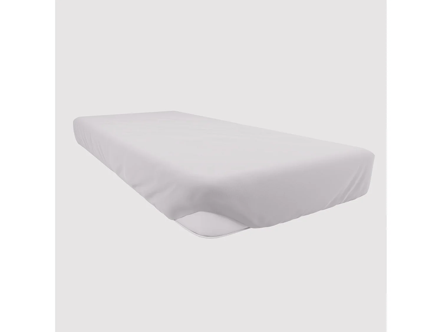 Bajera ajustable de algodón 140x190 cm JERSEY blanco