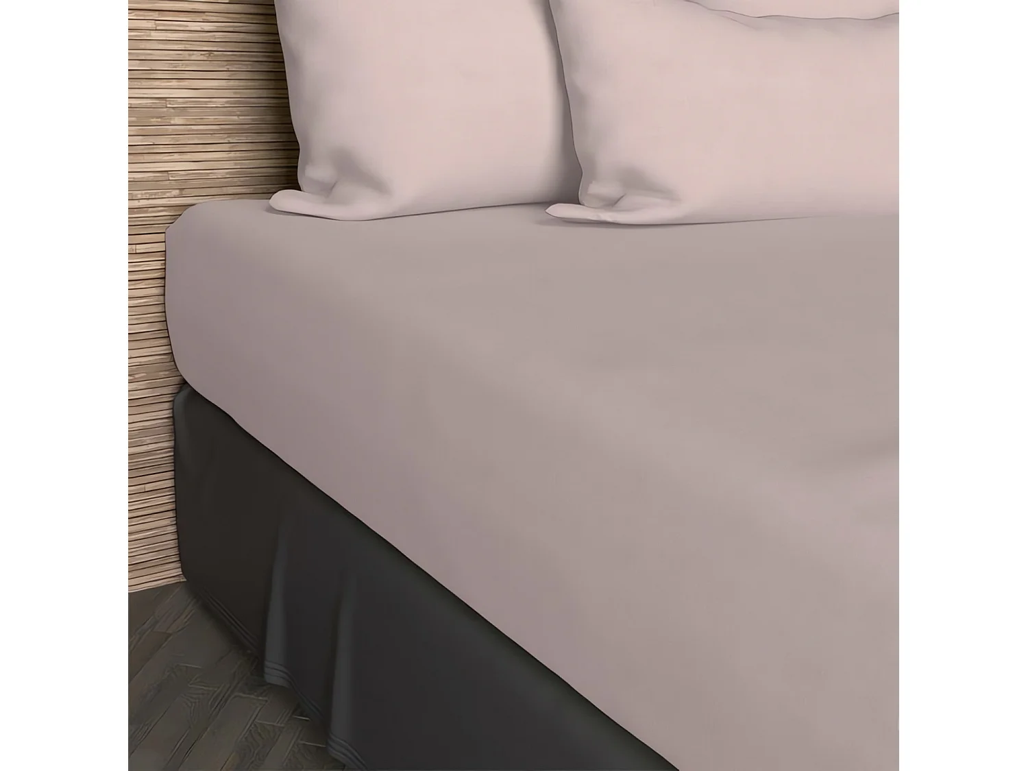 Drap housse uni en coton 160x200 cm JERSEY rose, par Soleil d'ocre