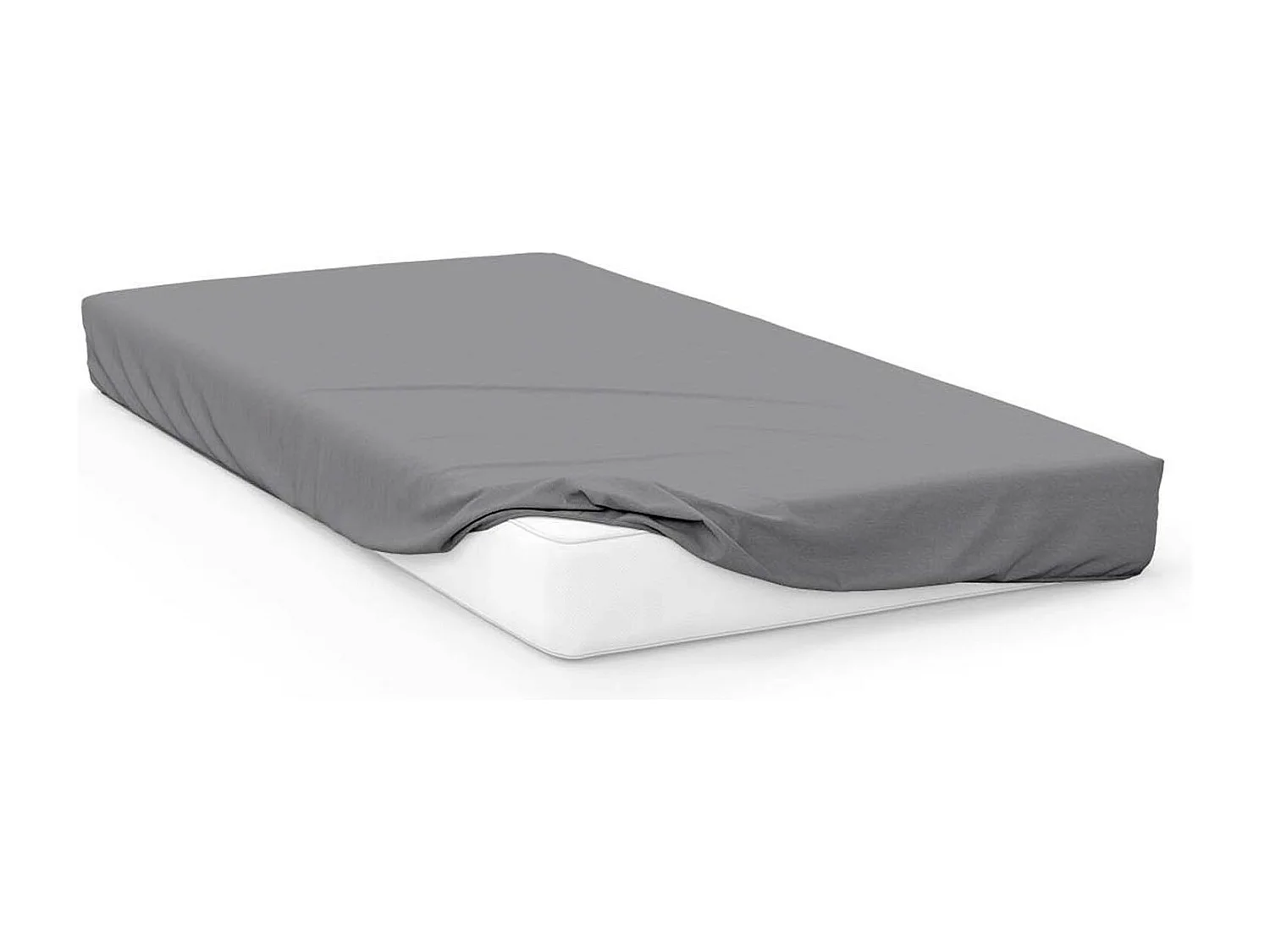 Drap housse uni 90x190 cm ZZZ gris