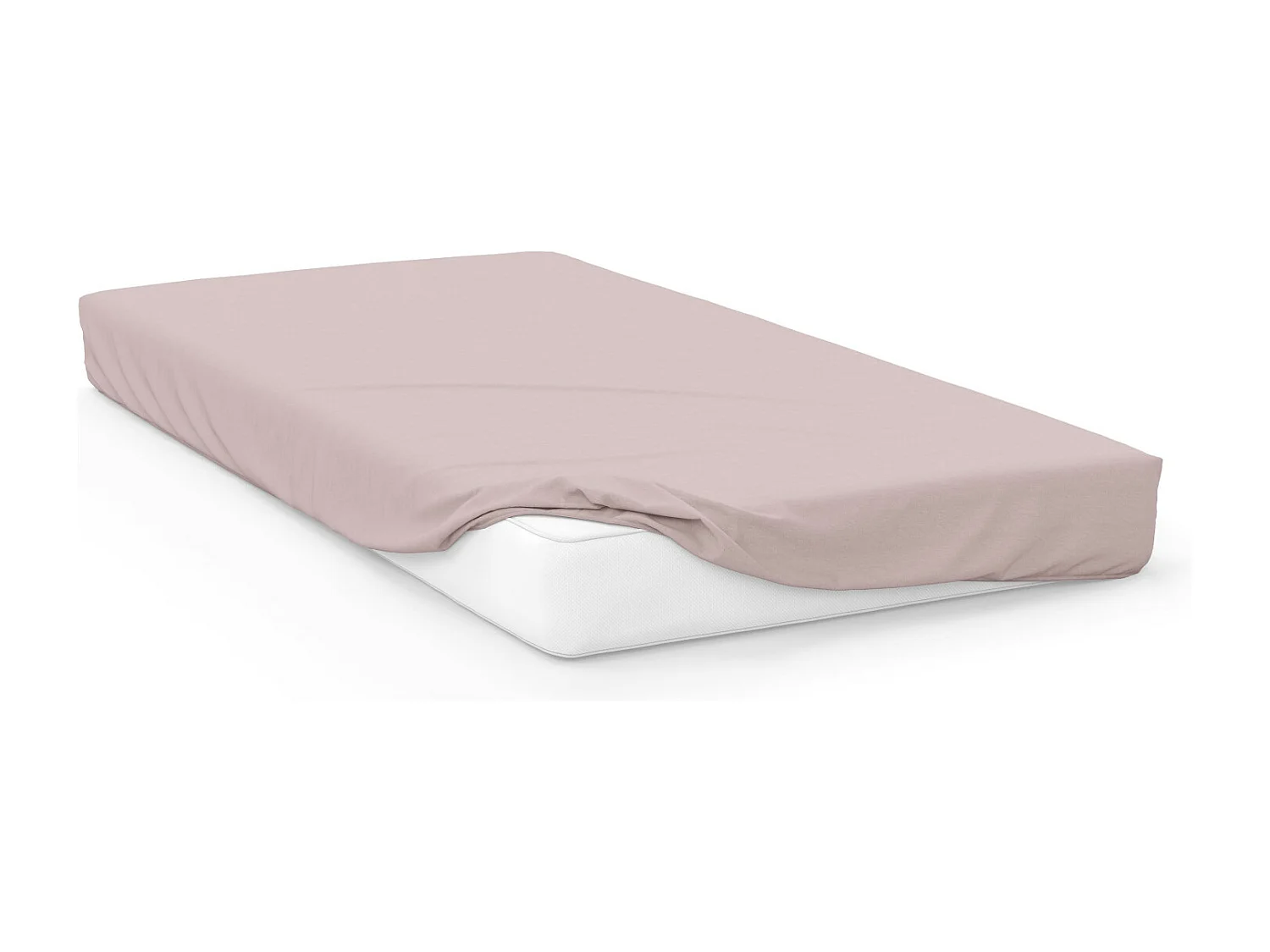 Drap housse en coton 57 fils 60x120 cm BEBE vieux rose, par Soleil d'Ocre