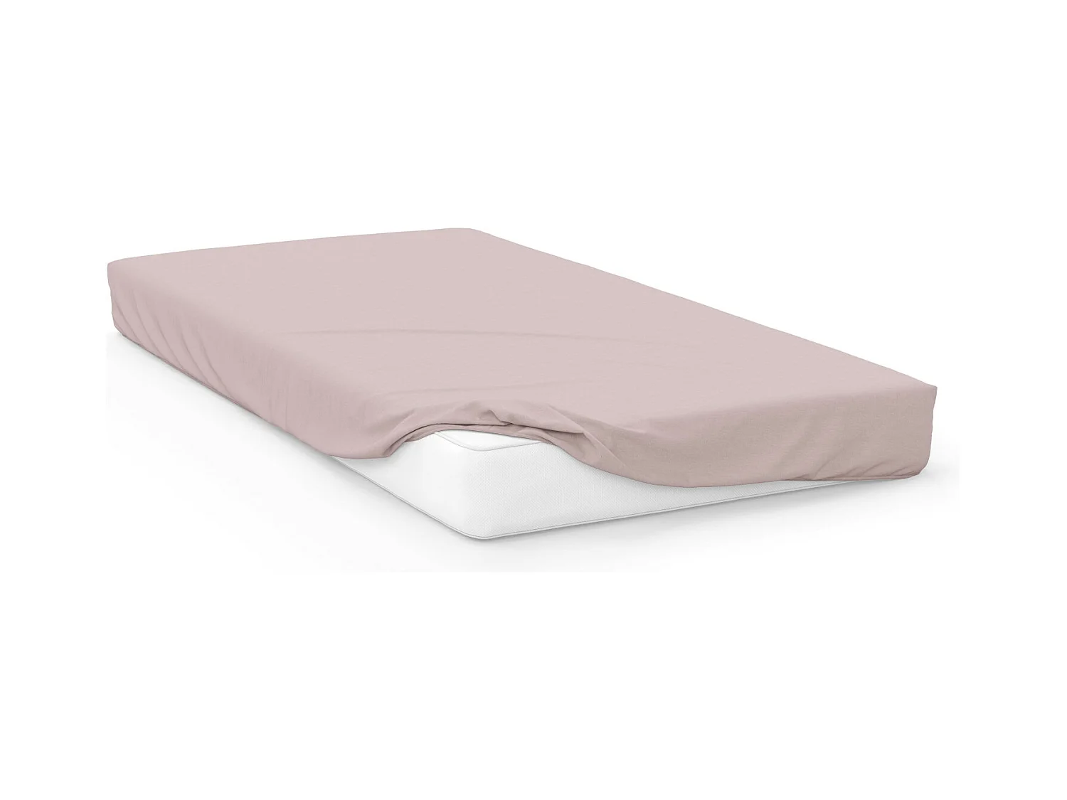 Drap housse en coton 57 fils 60x120 cm BEBE vieux rose, par Soleil d'Ocre