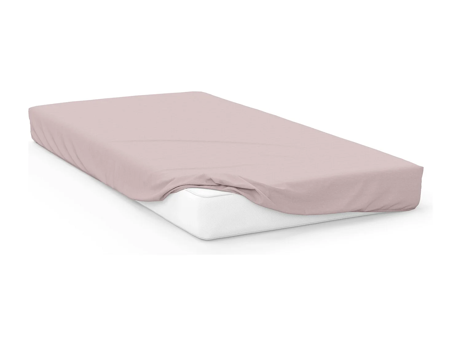 Drap housse en coton 57 fils 60x120 cm BEBE vieux rose, par Soleil d'Ocre