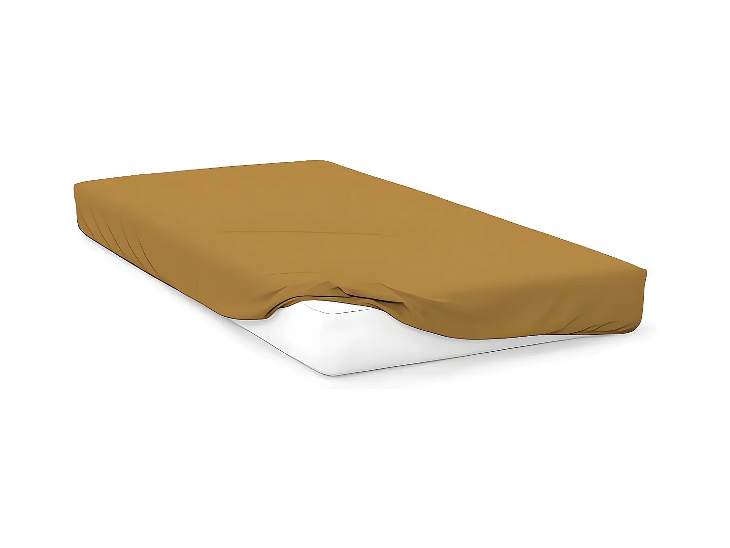 Bajera ajustable de algodón 57 hilos 140x190 cm mostaza UNI