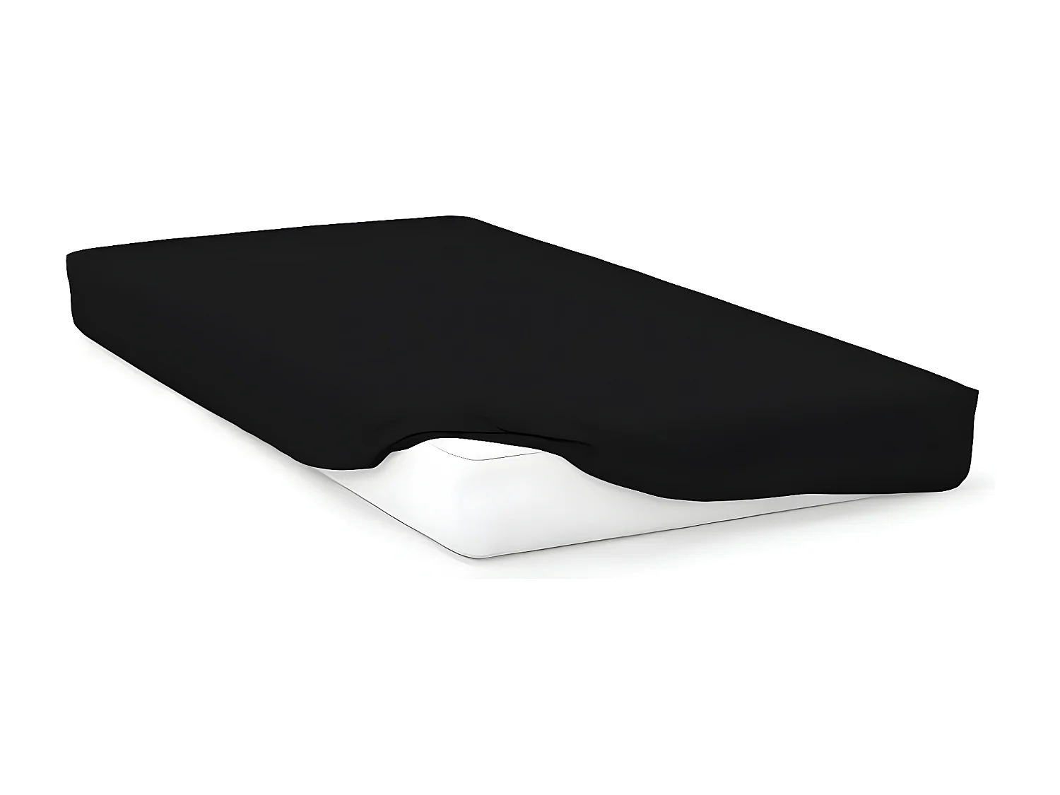 Bajera ajustable de algodón 57 hilos 90x190 cm UNI negro