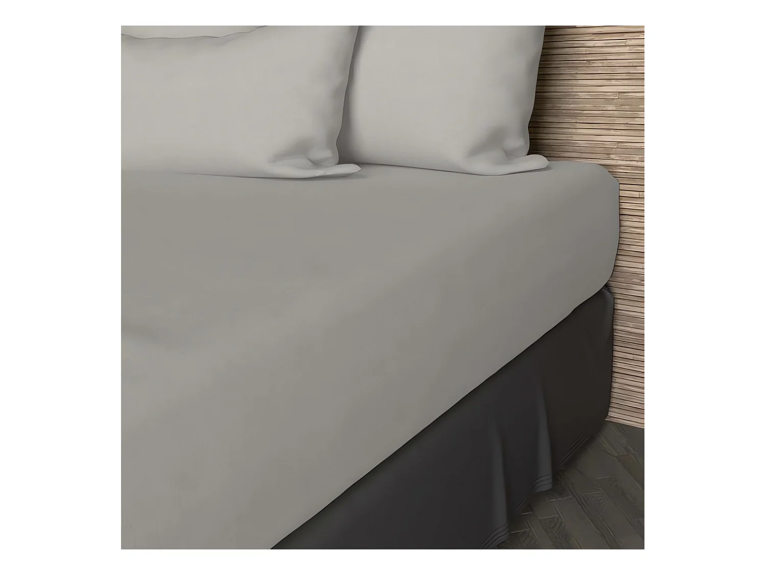 Drap housse en coton 57 fils 90x200 cm UNI lin, par Soleil d'ocre