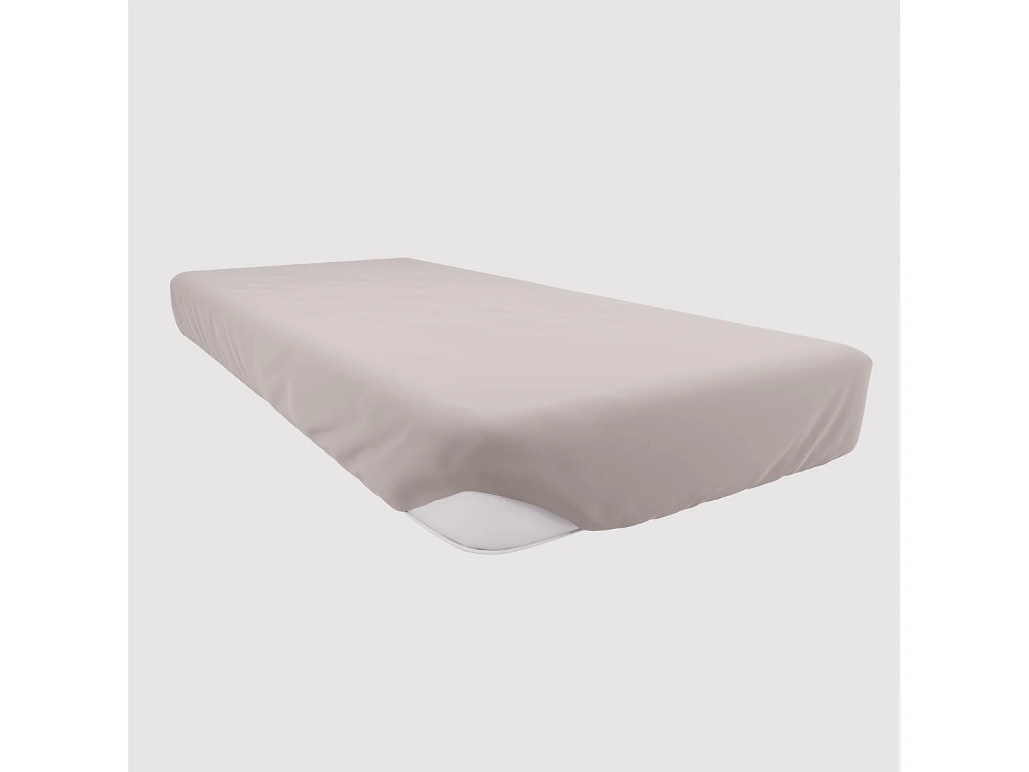 Drap housse en coton 160x200 cm JERSEY lin, par Soleil d'ocre