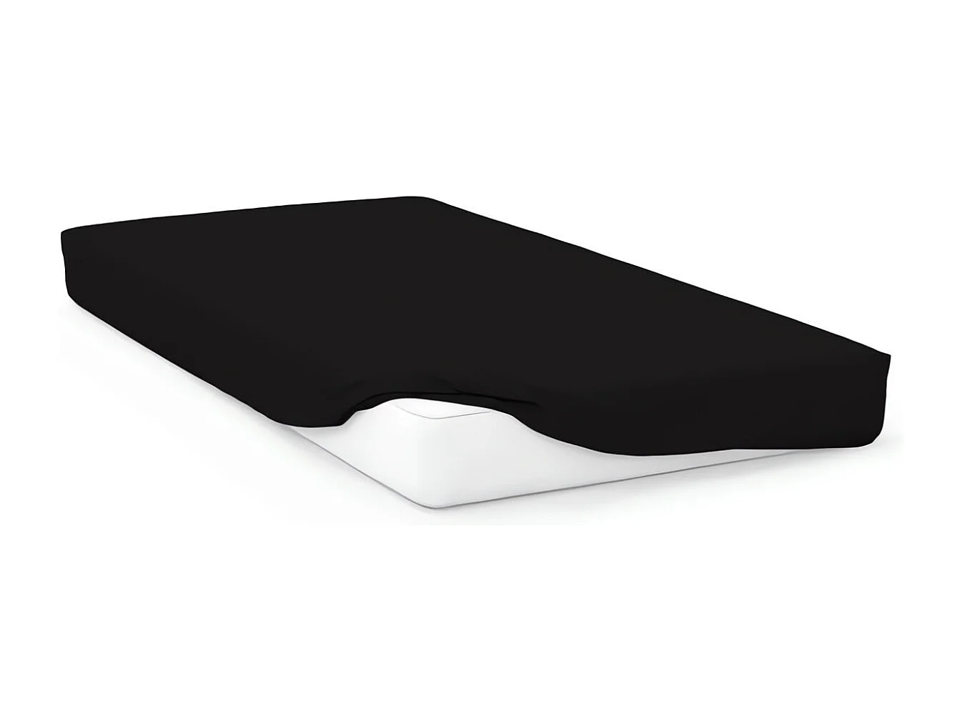 Bajera ajustable de algodón 57 hilos 90x200 cm LISO negro