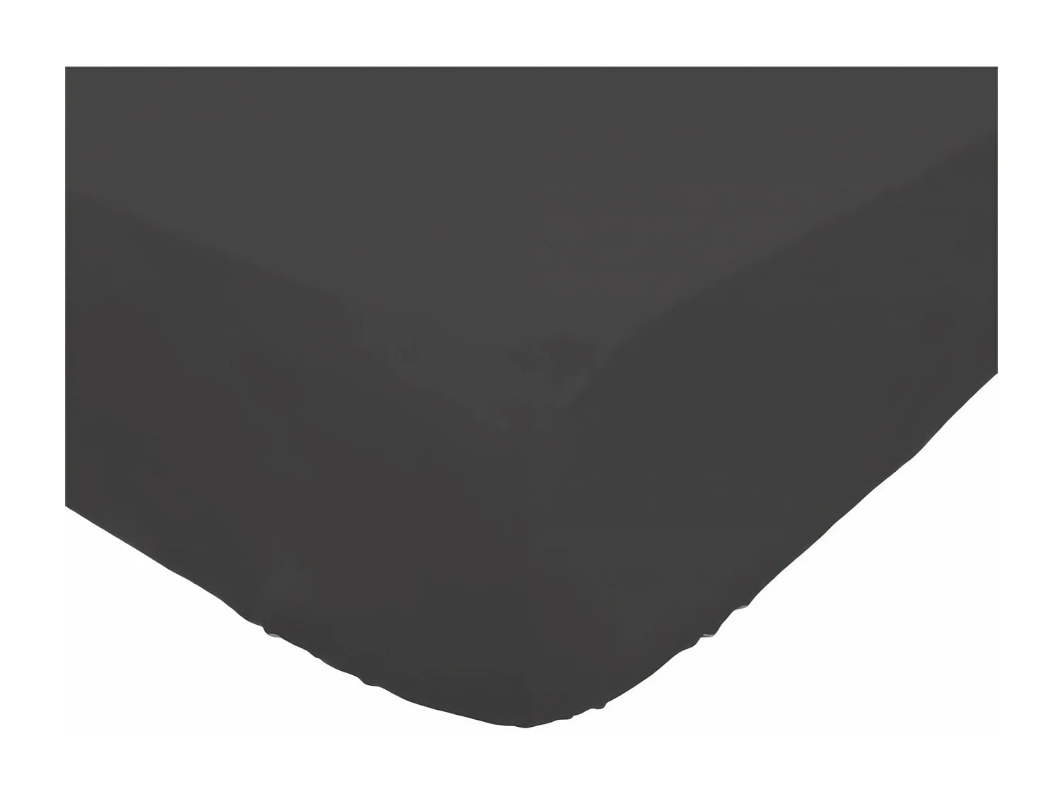 Drap housse en coton 140x190 cm PERCALE anthracite, par Soleil d'ocre