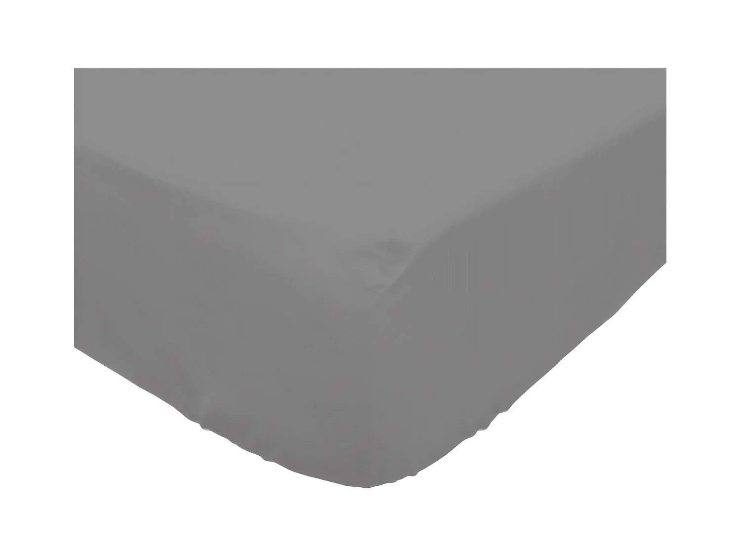 Bajera ajustable de algodón 180x200 cm PERCALE gris