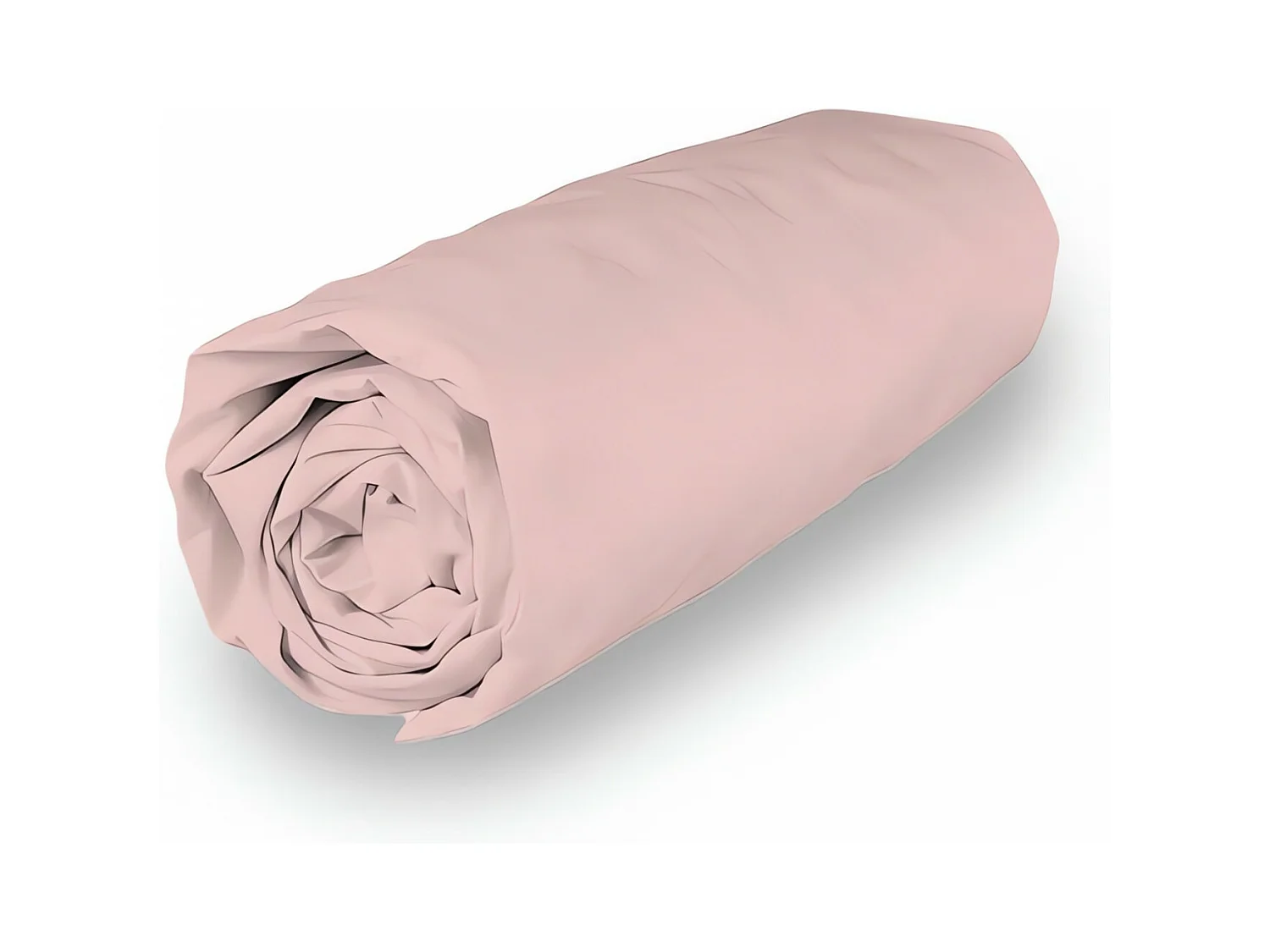 Drap housse en coton percale 200x200 cm CAMILLE rose, par Songe de Camille