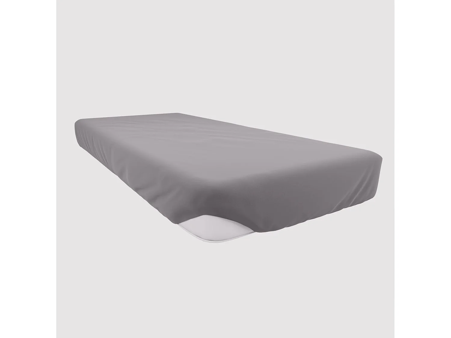 Bajera ajustable de algodón 140x190 cm JERSEY gris