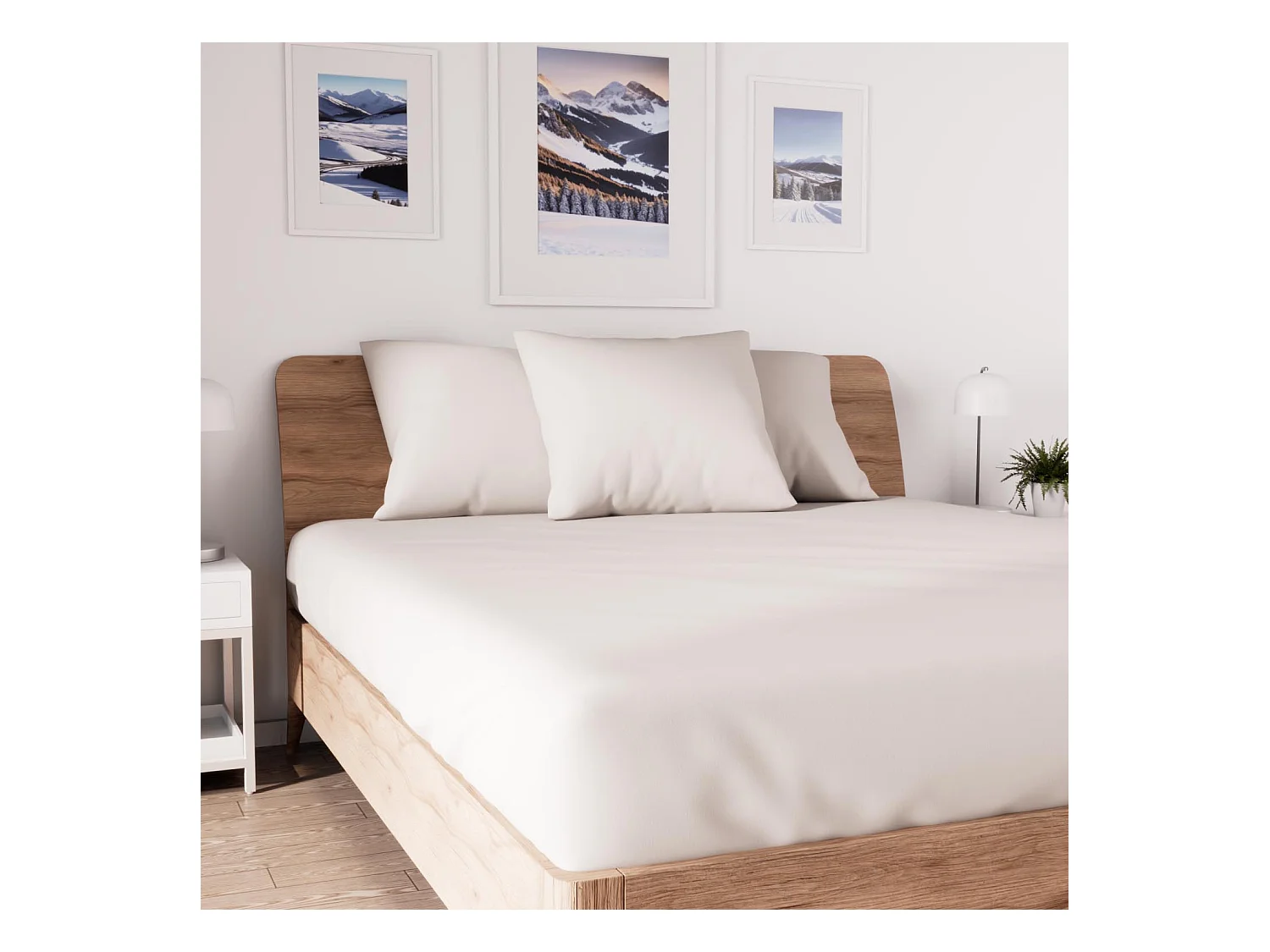 Drap housse en coton 90x190 cm JERSEY lin, par Soleil d'ocre