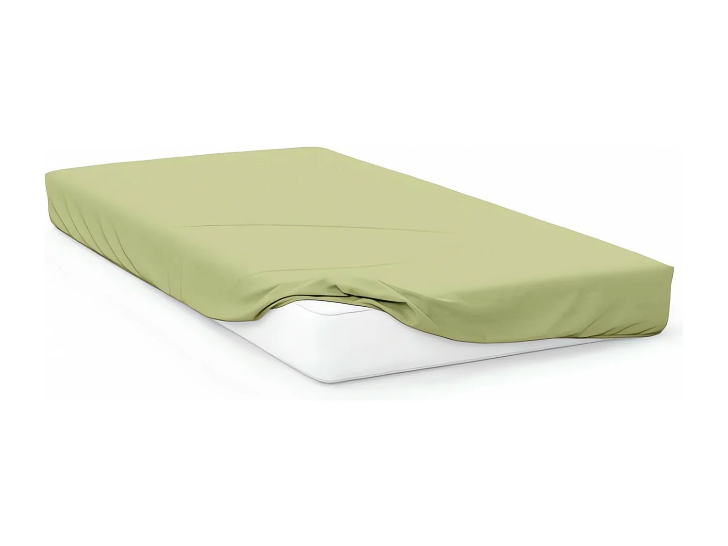 Drap housse bébé en JERSEY vert 60x120 cm