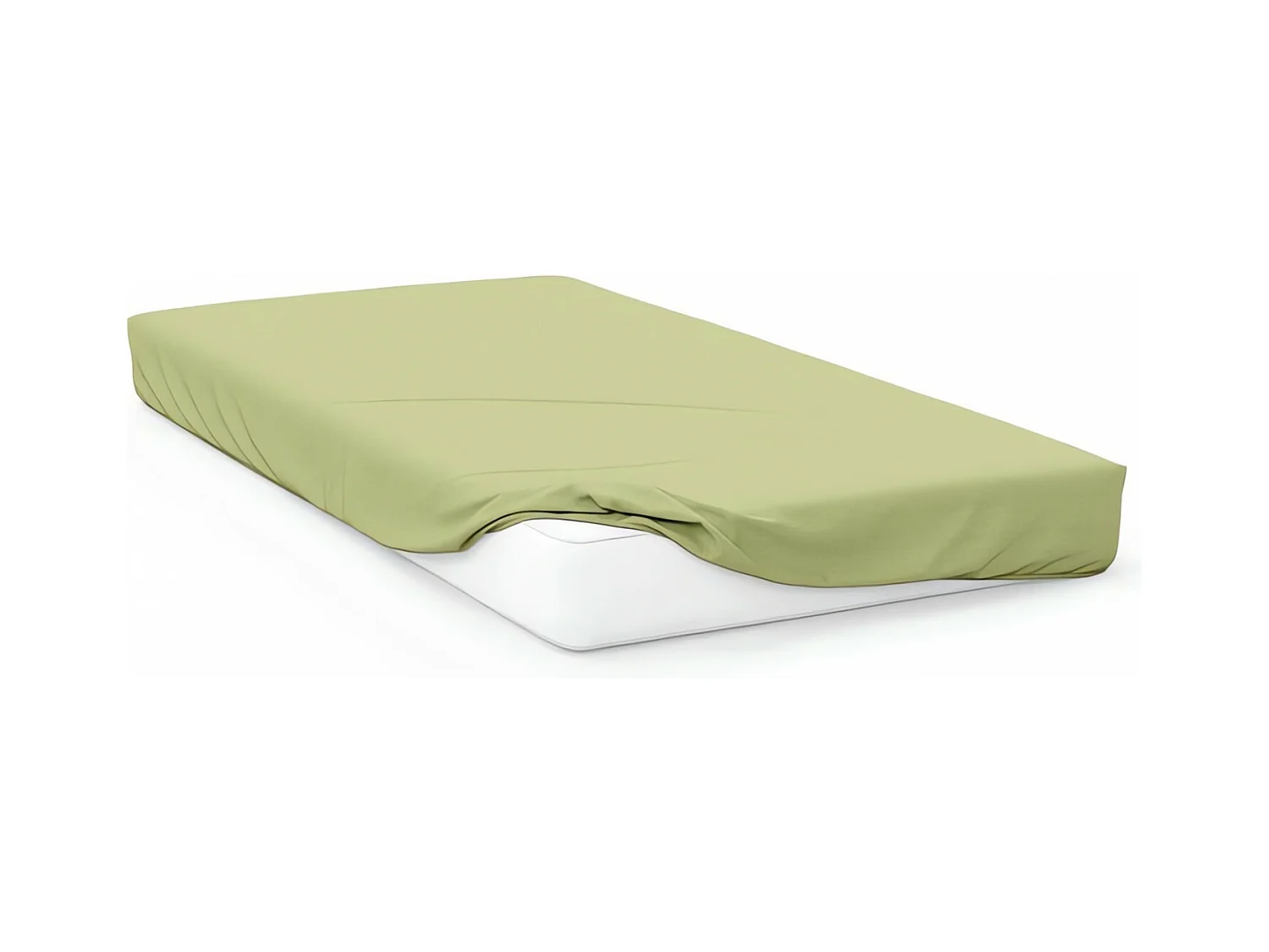 Drap housse bébé en JERSEY vert 60x120 cm