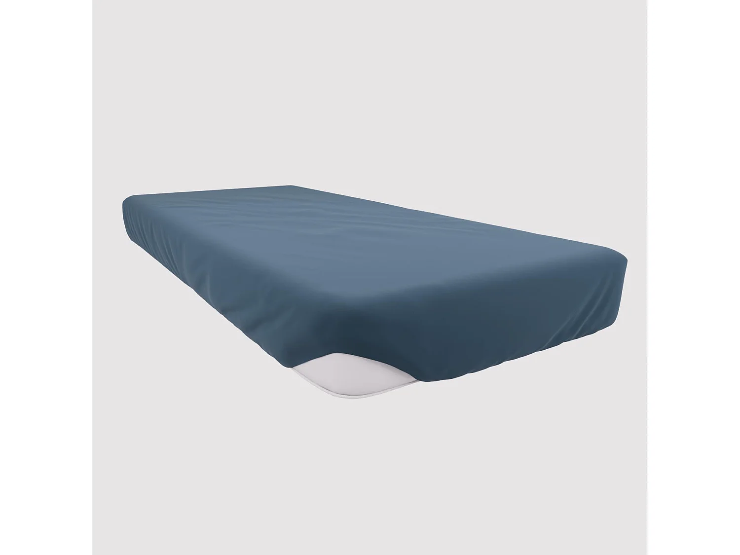 Bajera ajustable de algodón 160x200 cm JERSEY azul