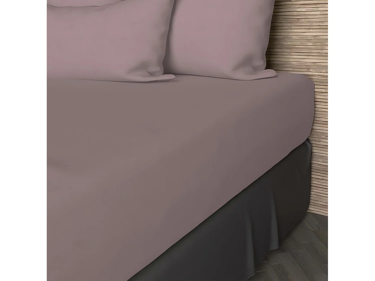 Bajera ajustable de algodón 57 hilos 200x200 cm LISO rosa viejo