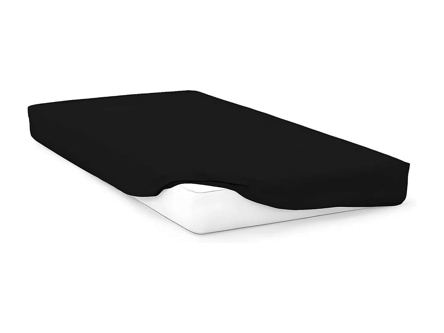 Bajera ajustable de algodón 57 hilos 140x200 cm UNI negro