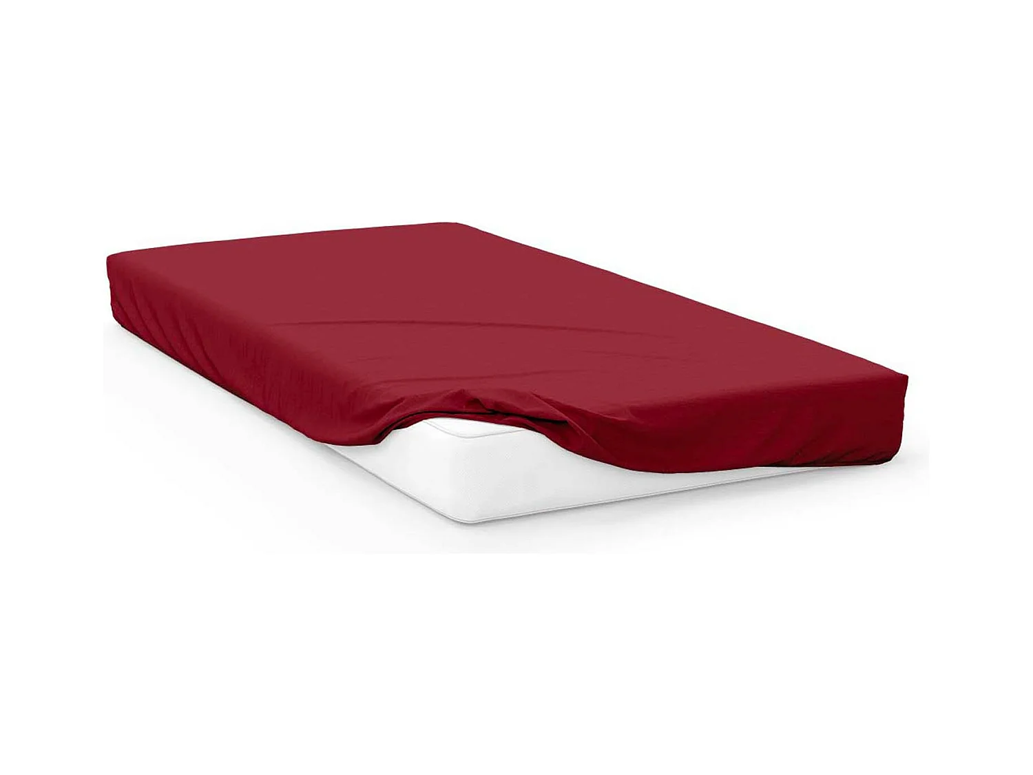 Sábana bajera lisa 140x190 cm ZZZ rojo