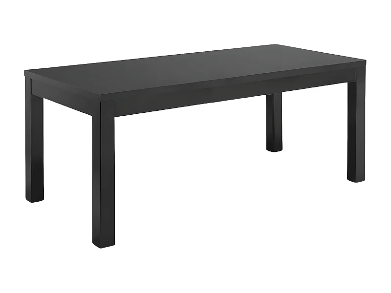 DEYTON - Table Rectangulaire 190x90cm Laquée Noir Brillant