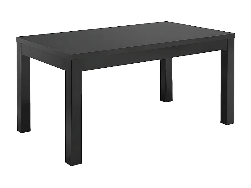 DEYTON - Table Rectangulaire 160x90cm Laquée Noir Brillant
