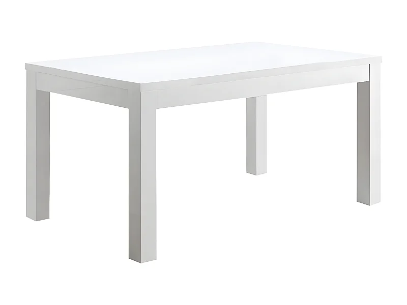 DEYTON - Table Rectangulaire 190x90cm Laquée Blanc Brillant