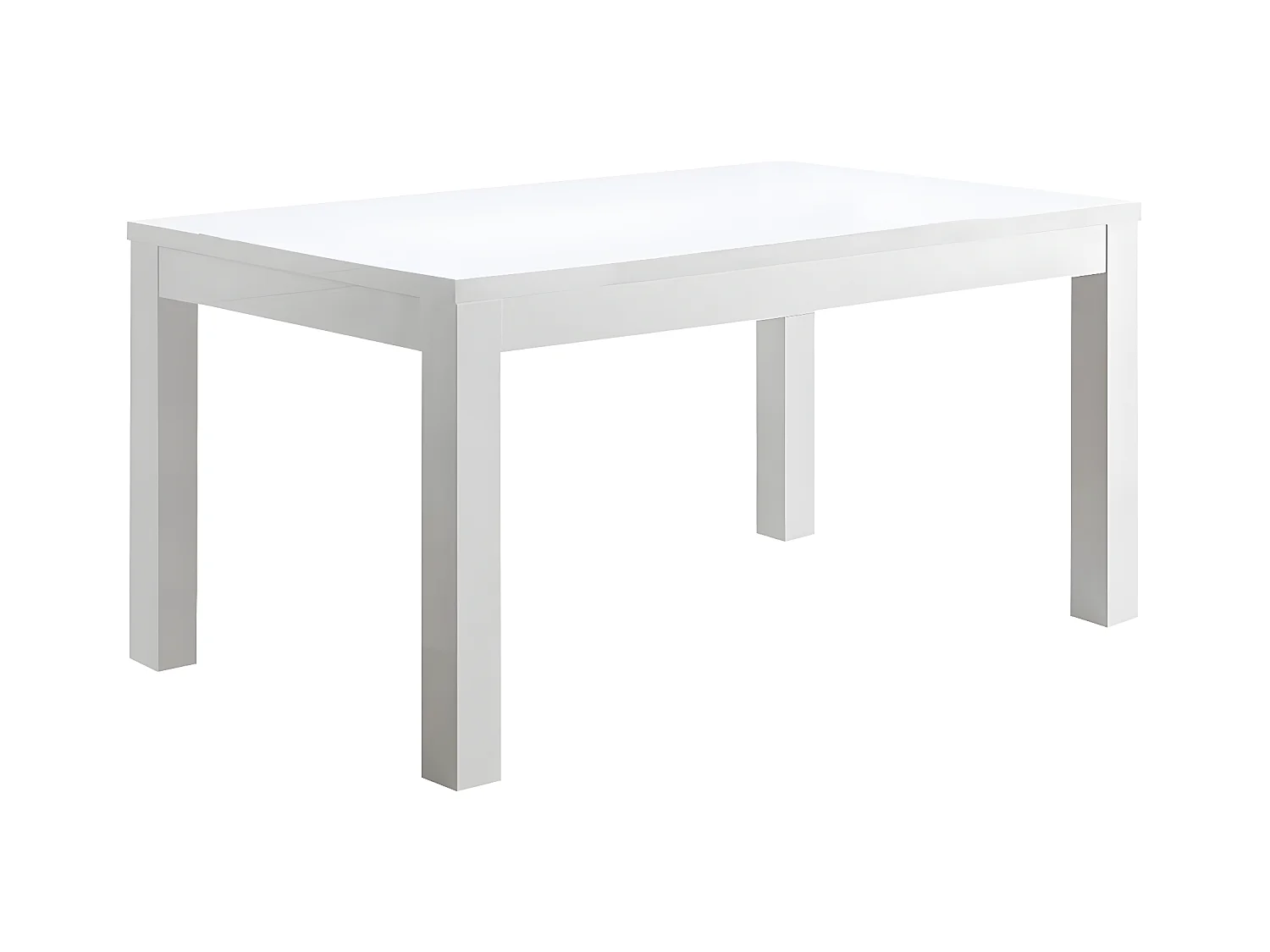 DEYTON - Table Rectangulaire 190x90cm Laquée Blanc Brillant