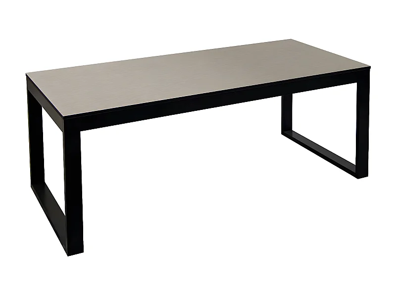 MANTA - Table 160x90cm Coloris Champagne Piétement U Noir