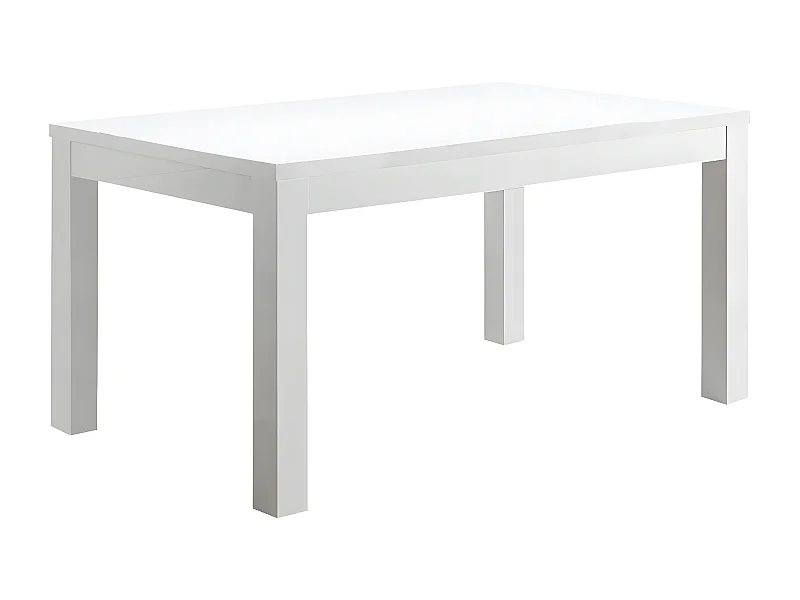 DEYTON - Table Rectangulaire 138x80cm Laquée Blanc Brillant