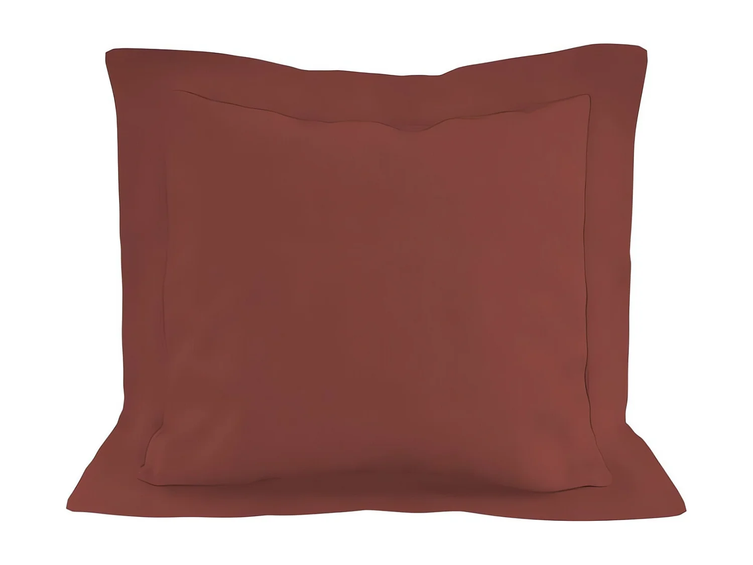 Funda de almohada de algodón 57 hilos 63x63 cm LISO Ladrillo