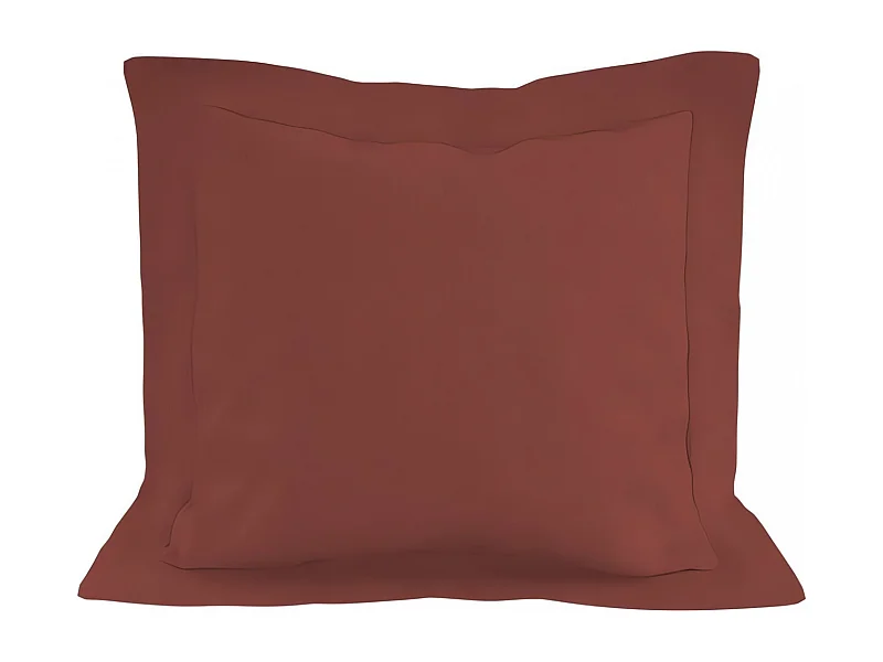 Funda de almohada de algodón 57 hilos 63x63 cm UNI Ladrillo