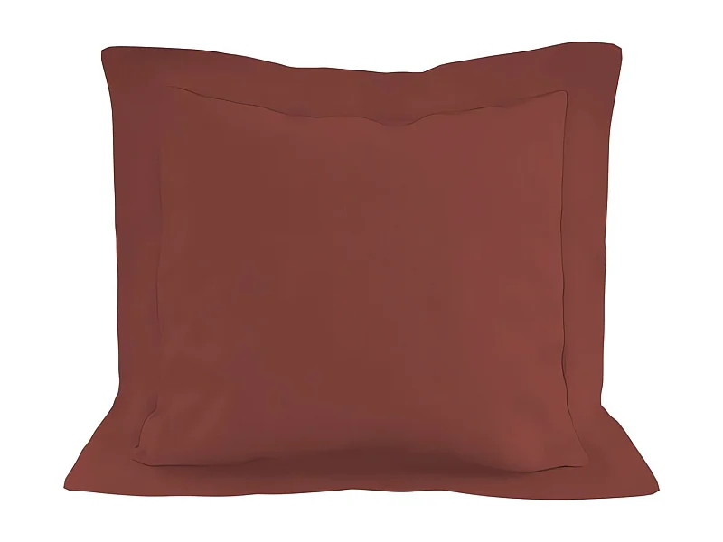 Funda de almohada de algodón 57 hilos 63x63 cm LISO Ladrillo