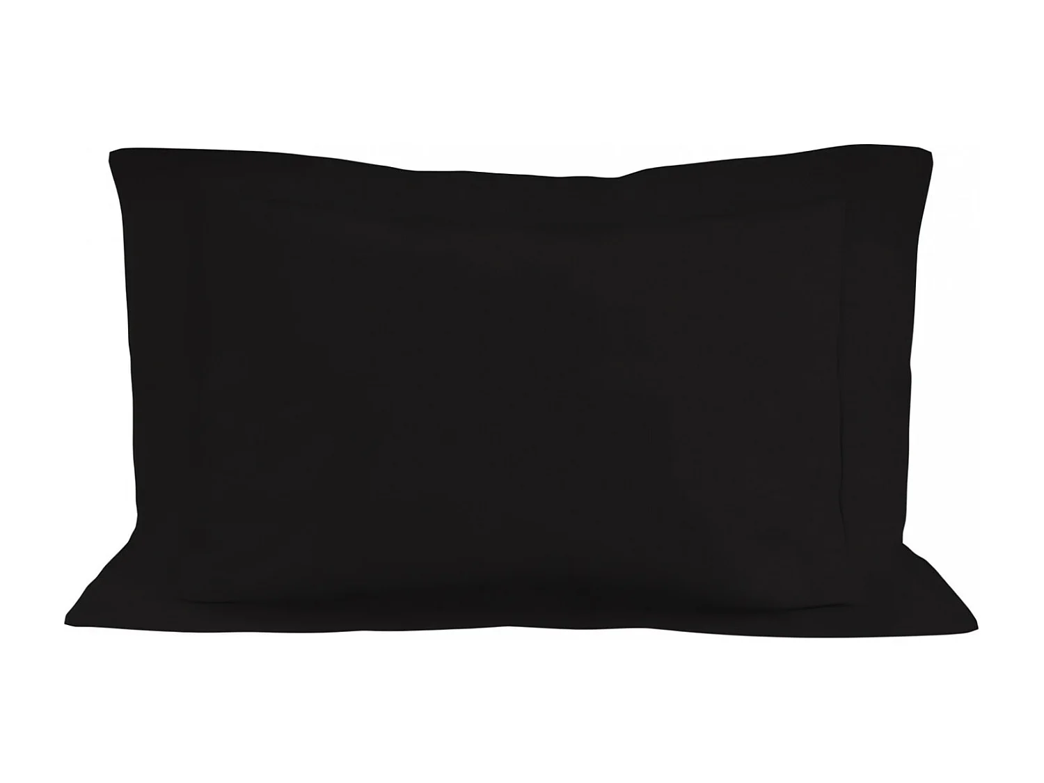 Funda de almohada de algodón 57 hilos 50x70 cm UNI negro