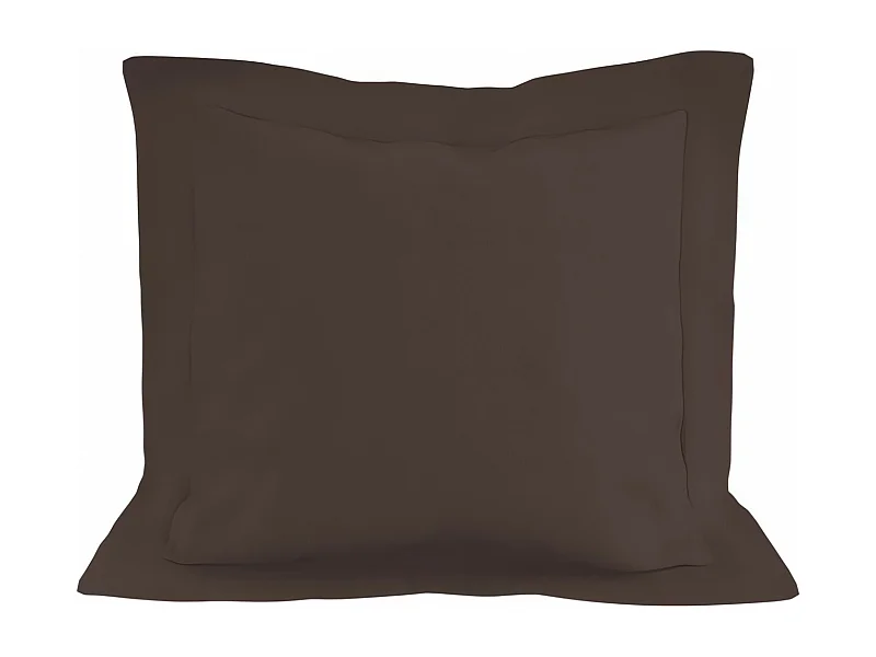 Funda de almohada de algodón 57 hilos 63x63 cm UNI castaño