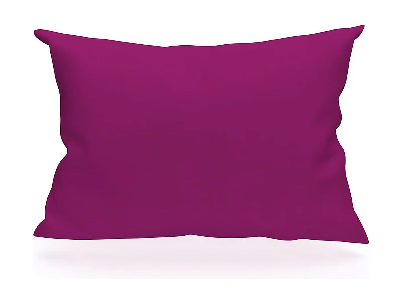 Taie d'oreiller rectangle US 50x75 cm en coton uni 57 Fils SOLEIL D'OCRE cassis