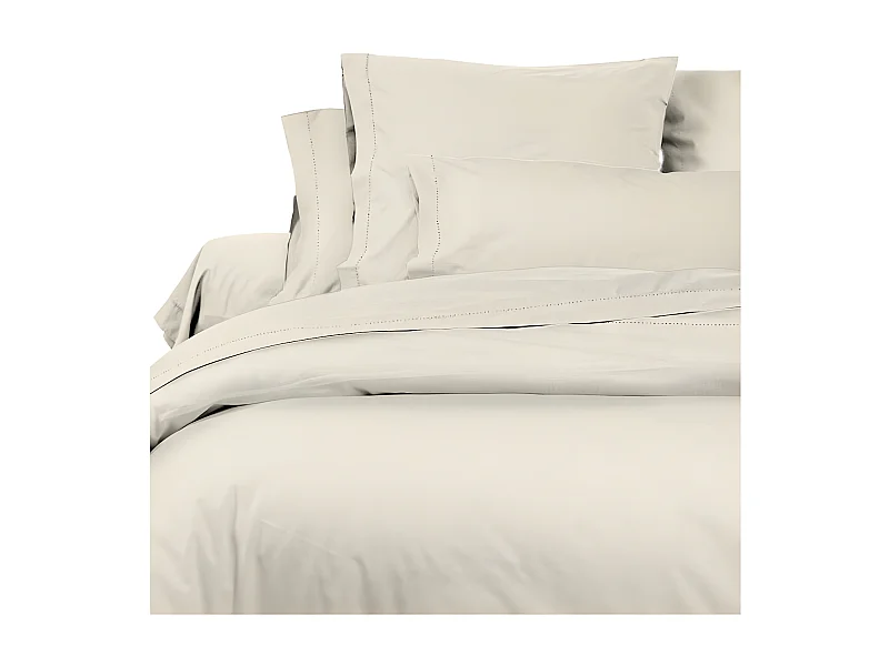 Funda de almohada americana de algodón percal 50x75 cm CAMILLE crudo, por Songe de Camille