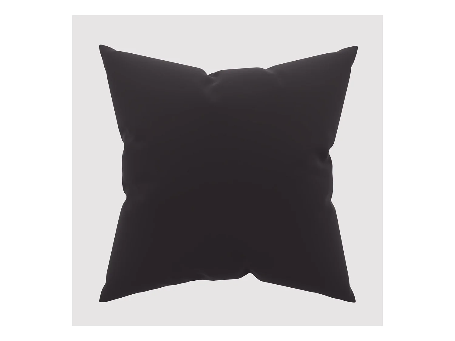Taie d'oreiller unie 63x63 cm ZZZ noir
