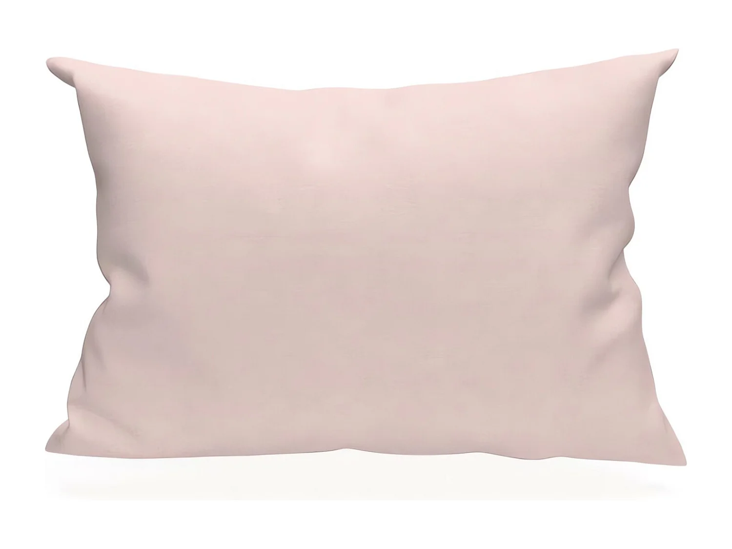 Taie d'oreiller rectangle US 50x75 cm en coton uni 57 Fils SOLEIL D'OCRE rose