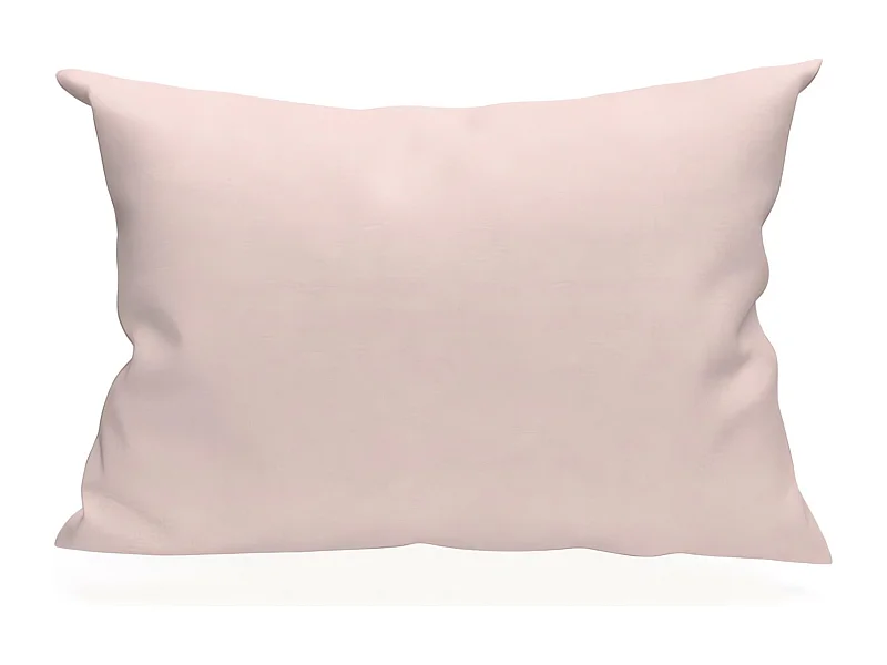 Taie d'oreiller rectangle US 50x75 cm en coton uni 57 Fils SOLEIL D'OCRE rose