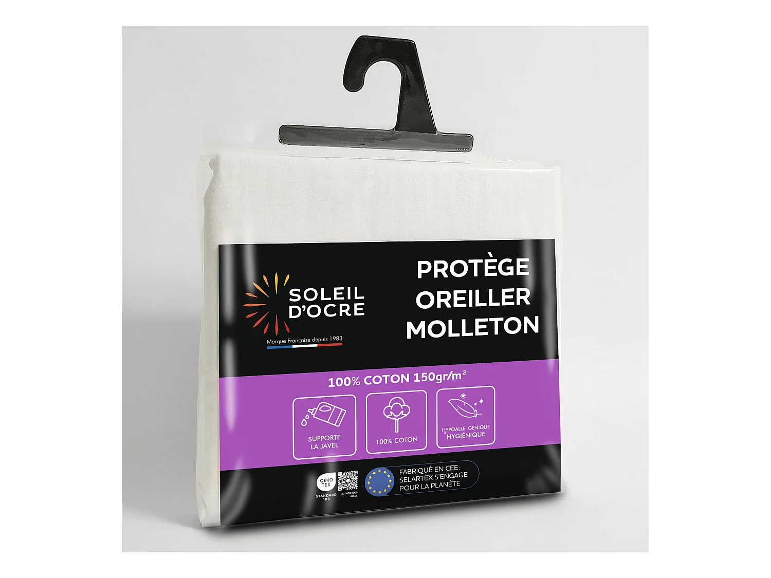 Funda de almohada de algodón protector 50x70 cm FRANELA