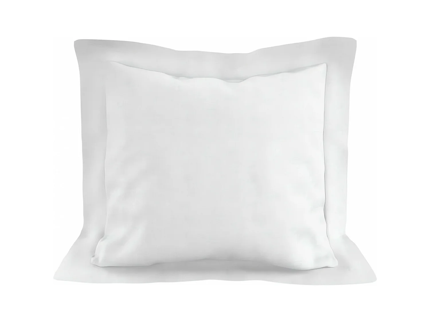 Taie d'oreiller en coton 57 fils 63x63 cm UNI blanc, par Soleil d'ocre