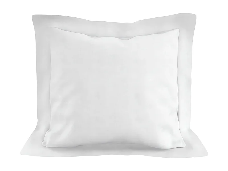 Funda de almohada de algodón 57 hilos 63x63 cm LISO blanco