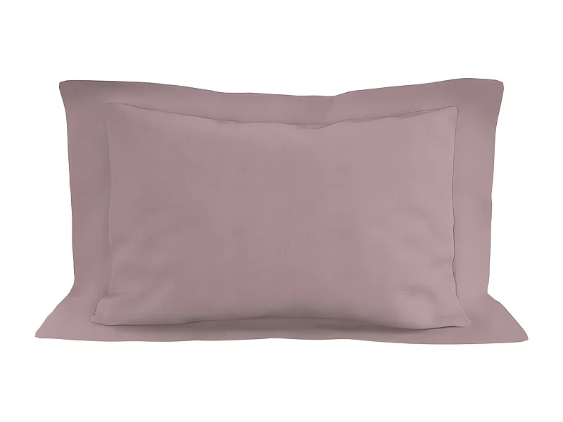 Funda de almohada de algodón 57 hilos 50x70 cm LISO rosa viejo