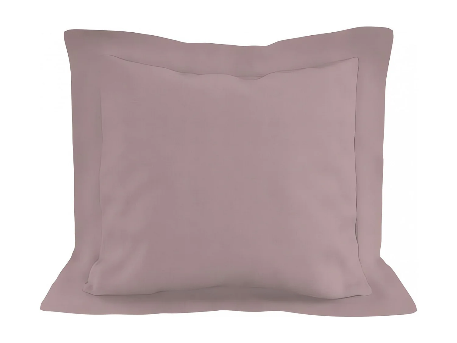 Taie d'oreiller en coton 57 fils 63x63 cm UNI vieux rose, par Soleil d'ocre
