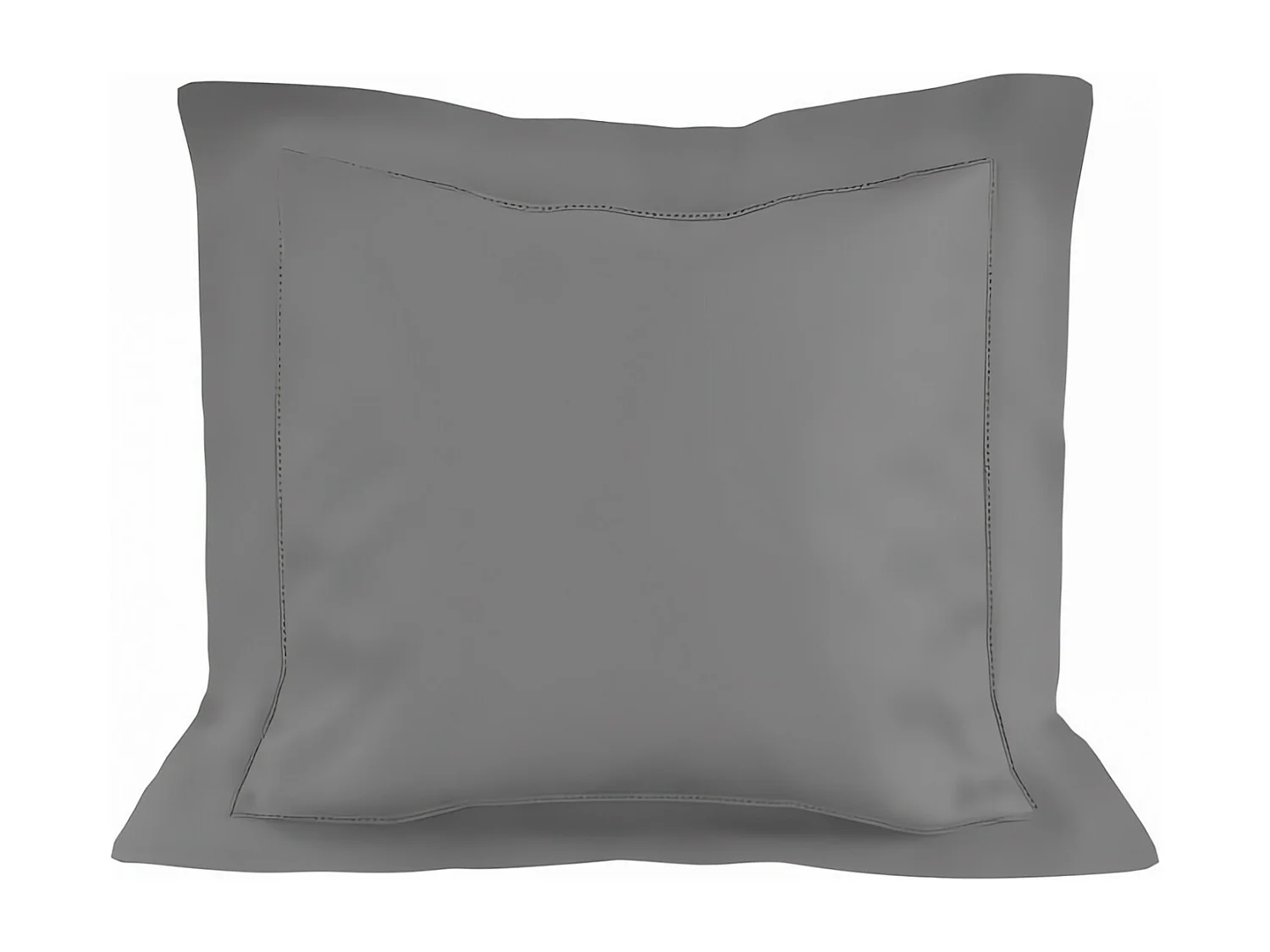 Taie d'oreiller en coton 63x63 cm PERCALE gris, par Soleil d'ocre