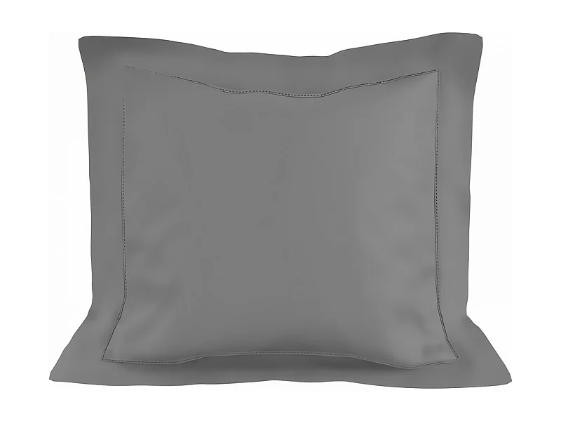 Funda de almohada de algodón 63x63 cm PERCALE gris