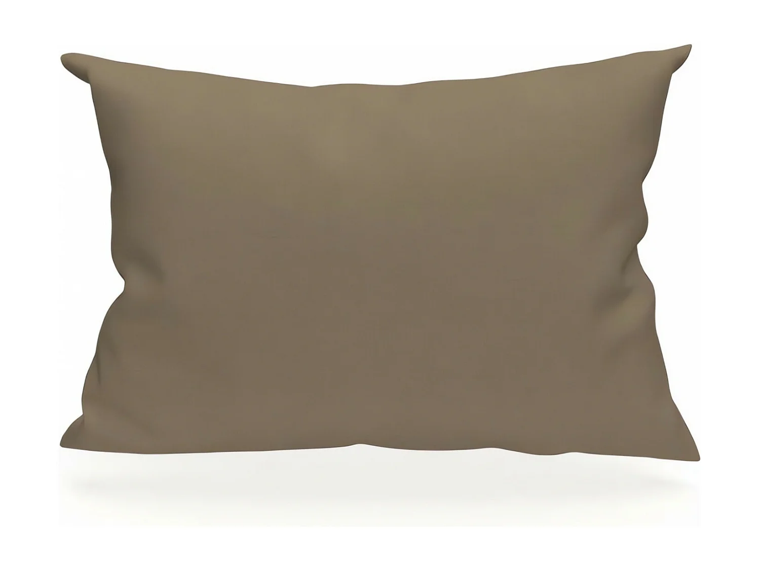 Taie d'oreiller rectangle US 50x75 cm en coton uni 57 Fils SOLEIL D'OCRE taupe