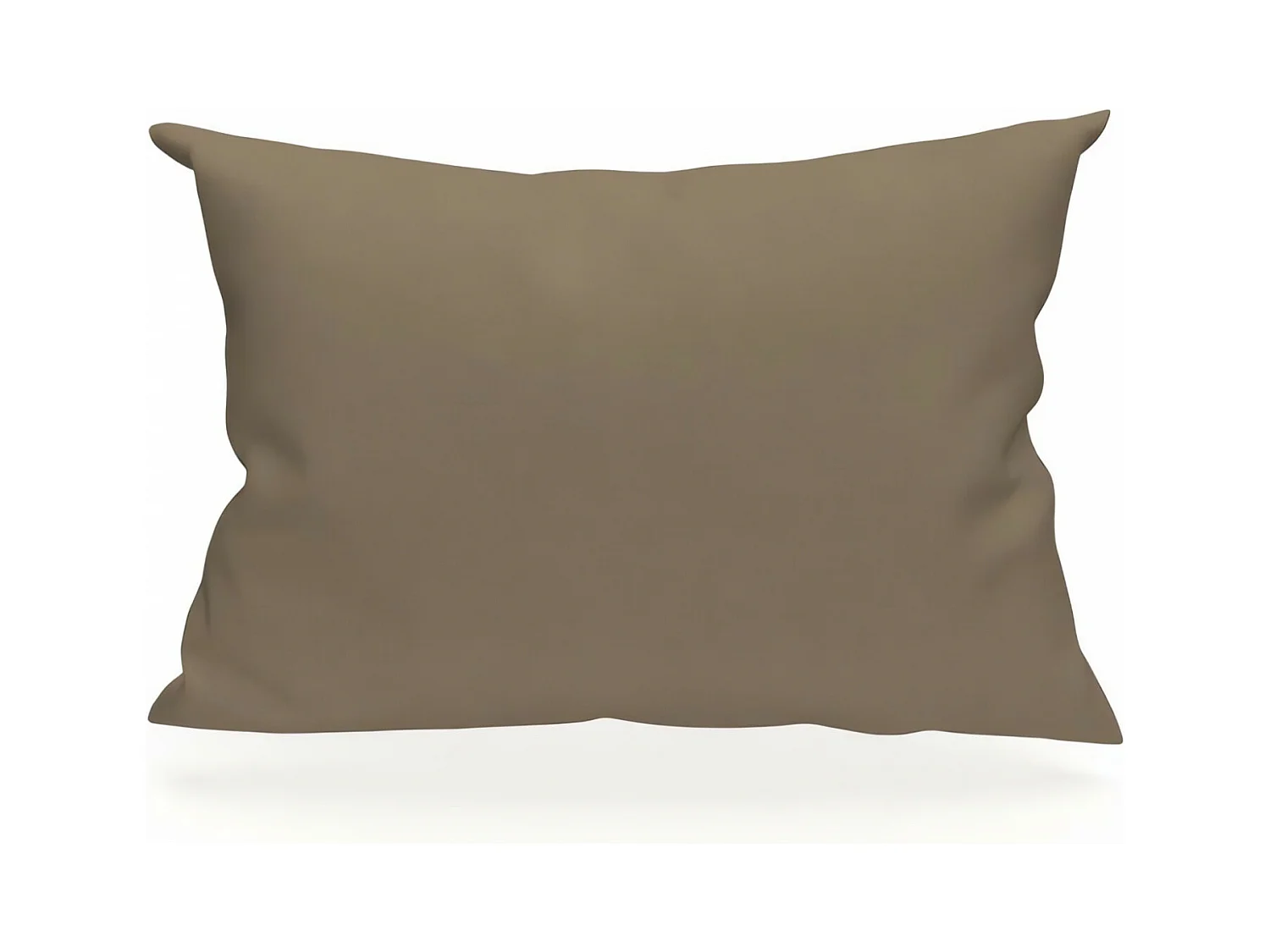 Funda de almohada rectangular US 50x75 cm en algodón liso 57 hilos SOLEIL D'OCRE taupe