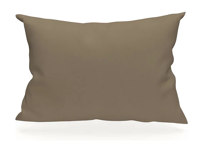 Funda de almohada rectangular US 50x75 cm en algodón liso 57 hilos SOLEIL D'OCRE taupe
