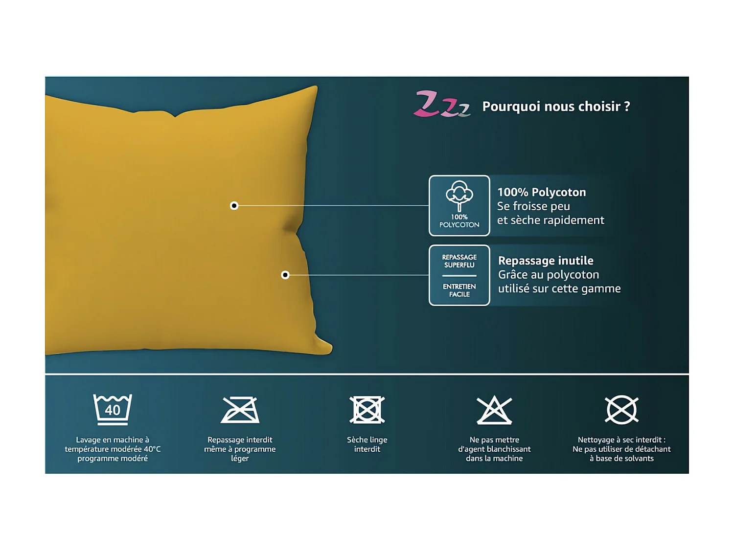 Funda de almohada 50x75 cm ZZZ taupe