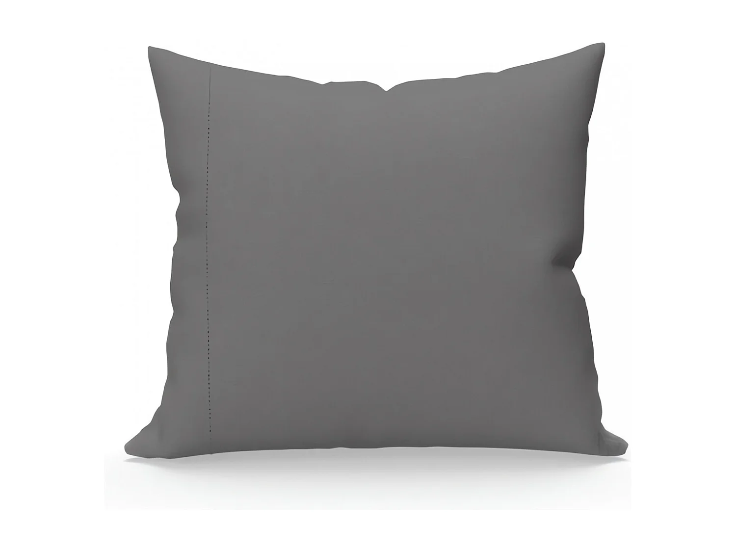 Taie d'oreiller en coton percale 65x65 cm CAMILLE gris, par songe de camille